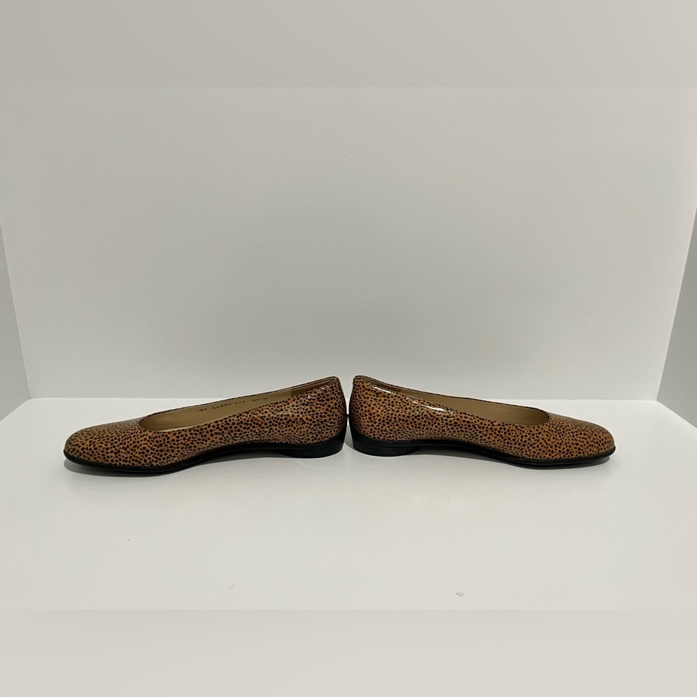 Salvatore Ferraganno Boutique Made in Italy Shiny Cheetah Print flats size 8.5 - Picture 3 of 11